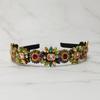 LALA Jeweled Flower Hairband - Black