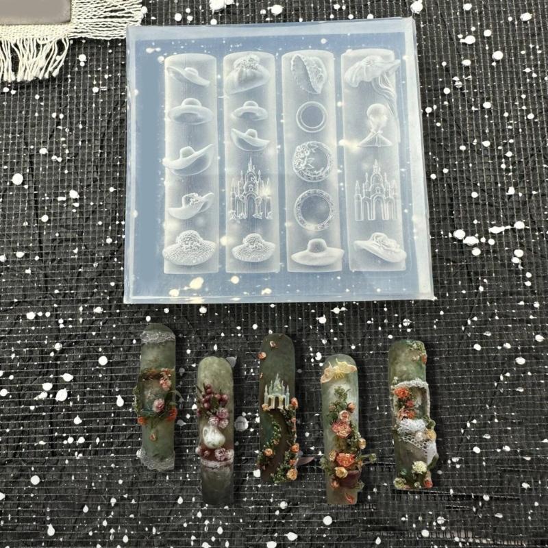 Crystals Clear Silicone Mask Mould for Masquerade Parties and Nail Art Designs