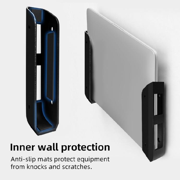 Under Desk Laptop Storage Holder Mount Bracket with Screw Space Saving Under Table Notebook Support Stand Hardware