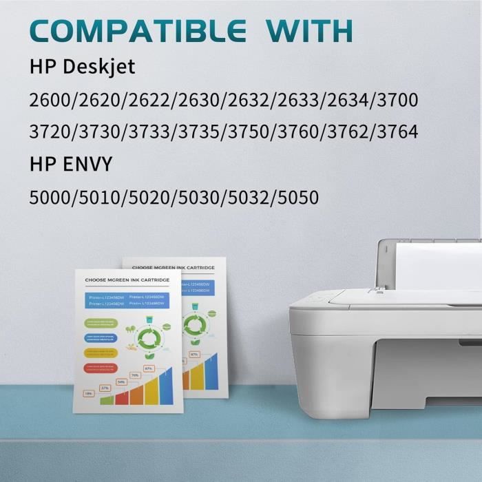 Cartouches d'encre - ZIPRINT - 304 XL - Noir et Couleur - Compatible HP Envy et DeskJet - Pack de 2