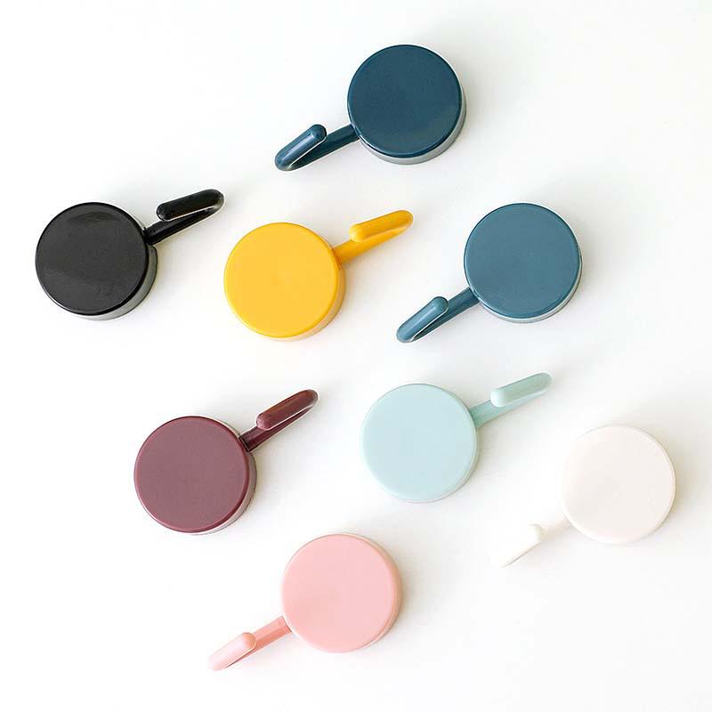 Nordic Style Traceless Round Mini Adhesive Hook for Kitchens