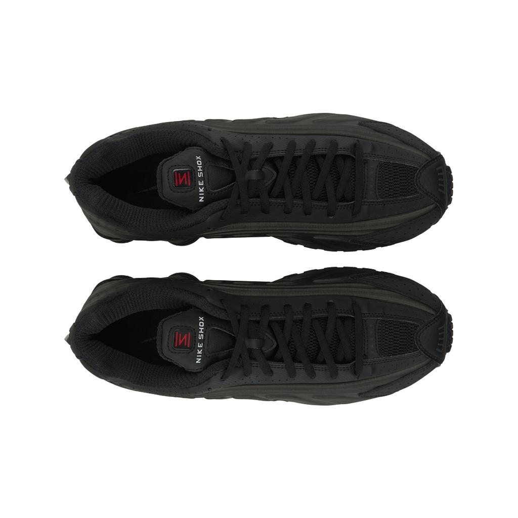 Nike Shox R4 Triple Black 2025 Men Sneakers Bright-Crimson HQ1988-001