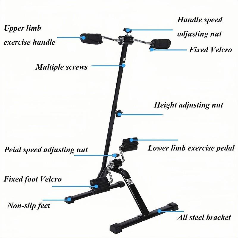 Household Elderly Pedal Rehabilitation Bike Pedal Exerciser Hand Arm Leg Adjustable Seniors Fitness Equipment