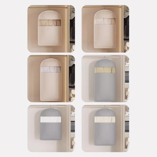 1/3Pcs Hanging Garment Bags with Self Compression Zipper Large Capacity Dustproof Space Saving