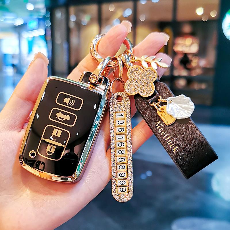 New TPU Car Remote Key Case Cover Protect Shell Bag For Toyota Camry Corolla RAV4 Highlander Avalon 2015 - 2017 4 Buttons Smart