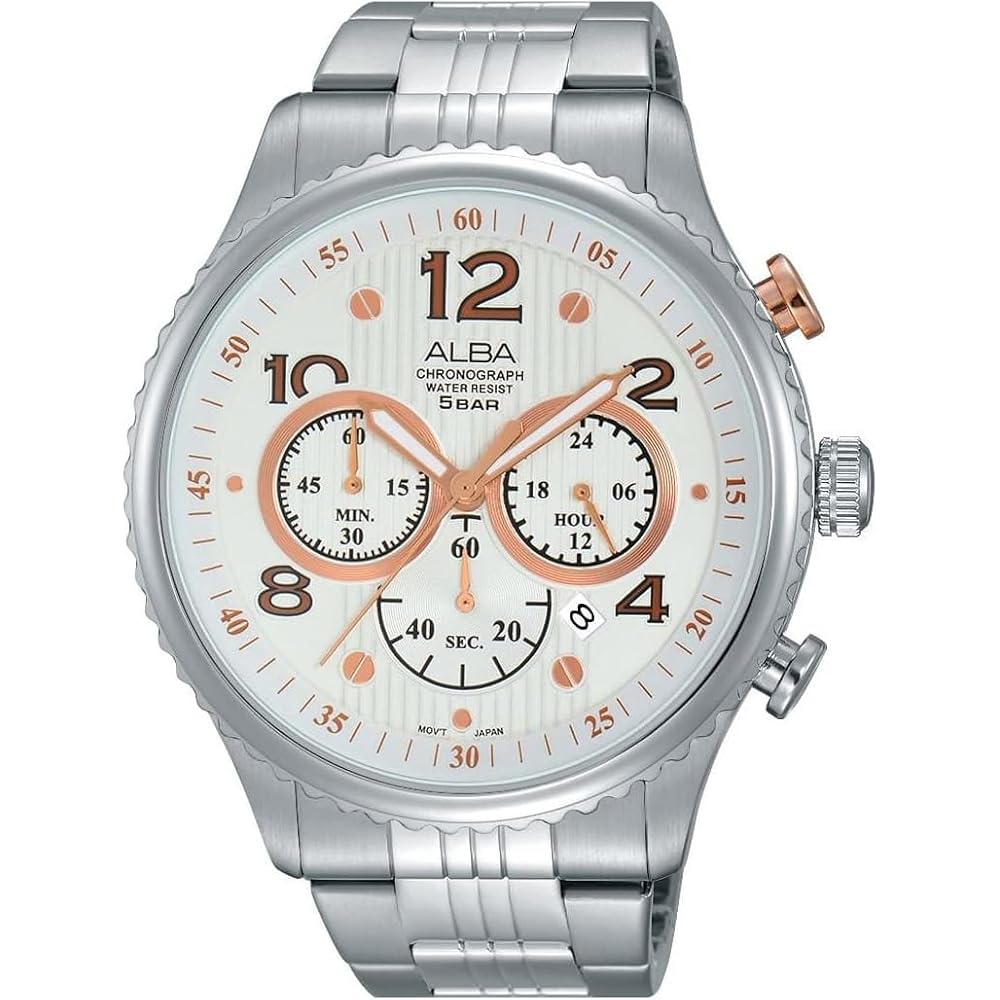 SEIKO Seiko ALBA Alba AT3859X1 Хронограф Хроно Кварцевые Мужские Деловые Аналоговые Дата Календарь Белый...