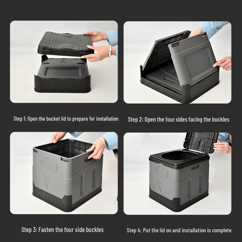 Portable Folding Travel Toilet Seat for Camping and Road Trips