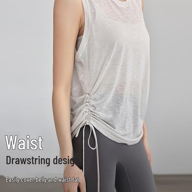Women's Loose Fit Quick-Dry Sleeveless Sports T-Shirt