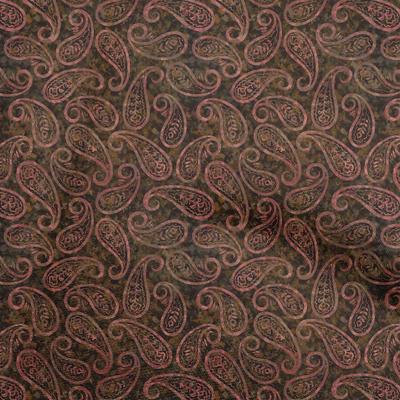 Cotton Flex Brown Fabric Paisleys Craft Projects Decor Fabric Printed By The Yard 40 Inch