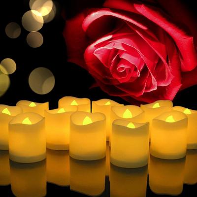 Flameless Tea Lights Candles 200+Hours Battery Operated Electric LED Votive Candles for Halloween Christmas Decor LED Lighting