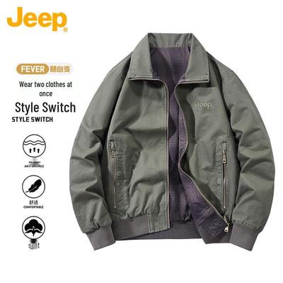 Herren Wende-Freizeitjacke mit Stehkragen