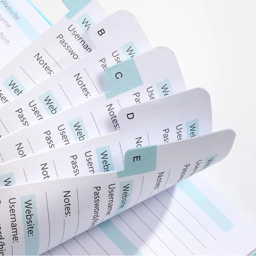 Thickened Paper Password Keeper Book Alphabetized Pages Password Notebook  Internet Account