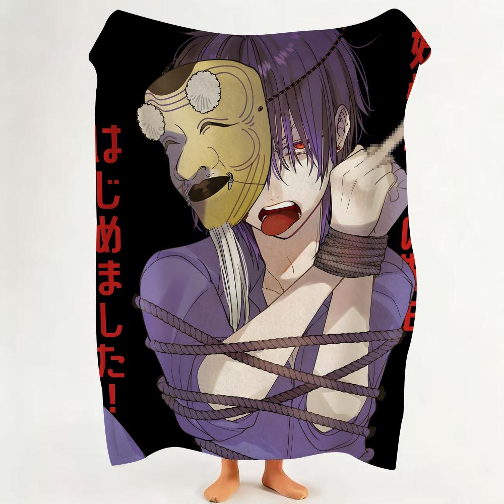 

Anime A Terrified Teacher at Ghoul S Schoo Throw Flannel Throw Blanket Suitable for Sofa Living Room Bedroom 75cmx90cm