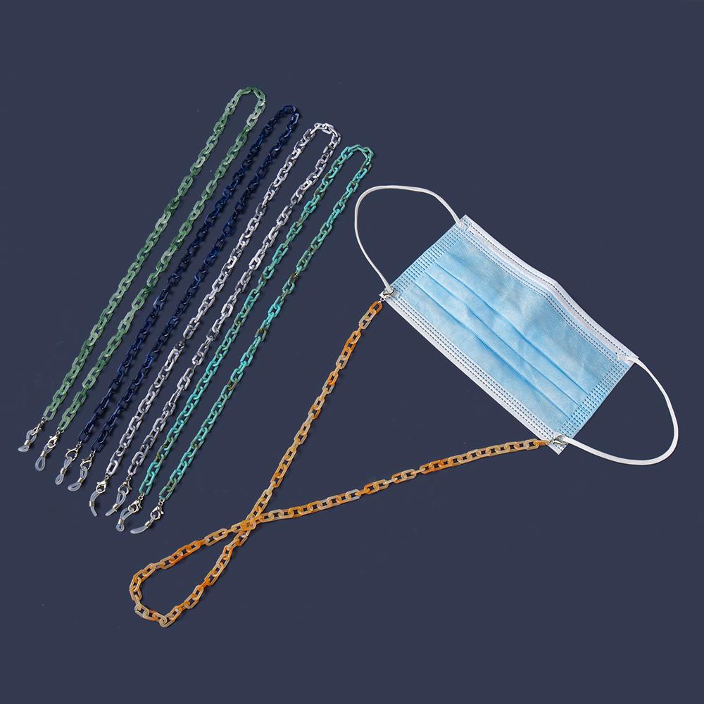 Bohemia Amber Acrylic Glasses Chain Women Leopard Resin Largand Chain For Glasses Sunglasses Hold Straps Cords Accessories