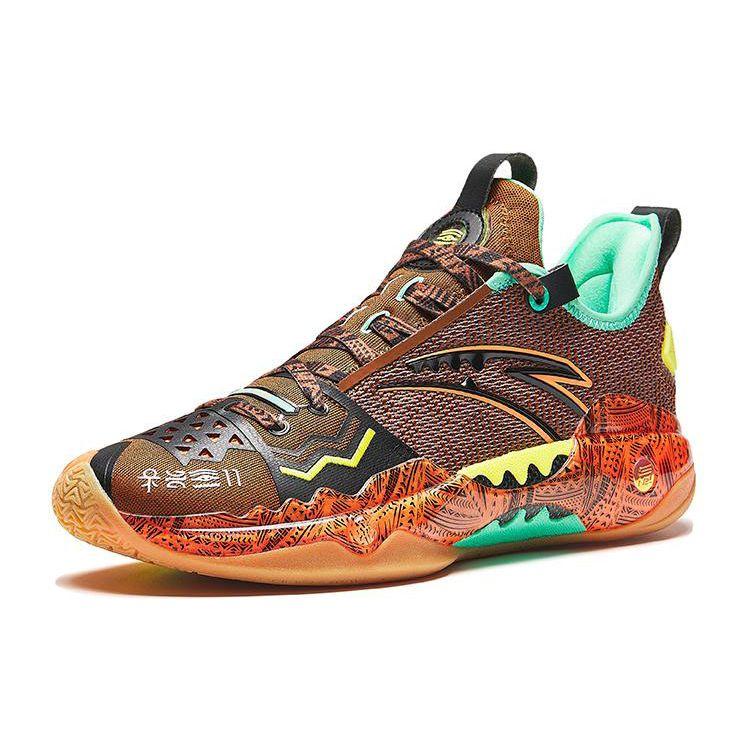 Anta Crazy Tide 5 Pro - Focus Durable Low-Top Basketball Shoes Men Sneakers Orange Green 112411111S-4