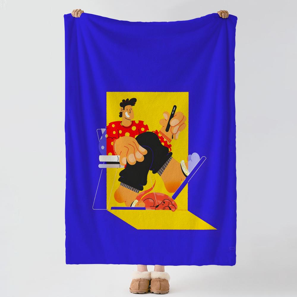 artist P-Peve Azevedo-o Throw Thick Comfort Flannel Quilt, Multi-scene Use Indoor Outdoor Daily Nap