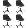 Day and Night - Day and Night Swivel Dining Chairs 4 Units Black Velvet