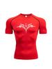 Men Tight Fitting T-shirt for Fitness Running Sportser Fitness Stretch Sweat Absorbing Fast Drying Summer Jogging Sweat Absorbing Tight Fit Top