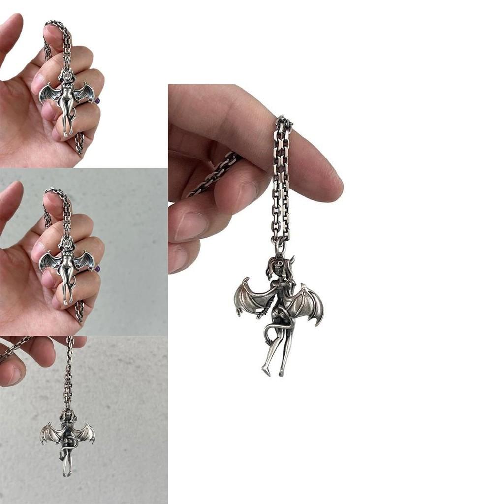 Angel Character Necklace With Zinc Alloy Material And Retro Style For Couples