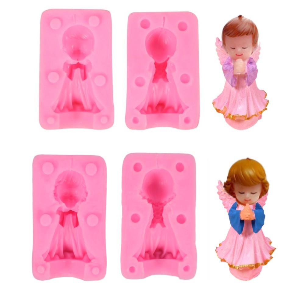 3D  Angel Girl Boy Candle Silicone Mold Lollipop Soap Mold Drop Mold Baking Cake Silicone Mold Candle Making  Body Mold
