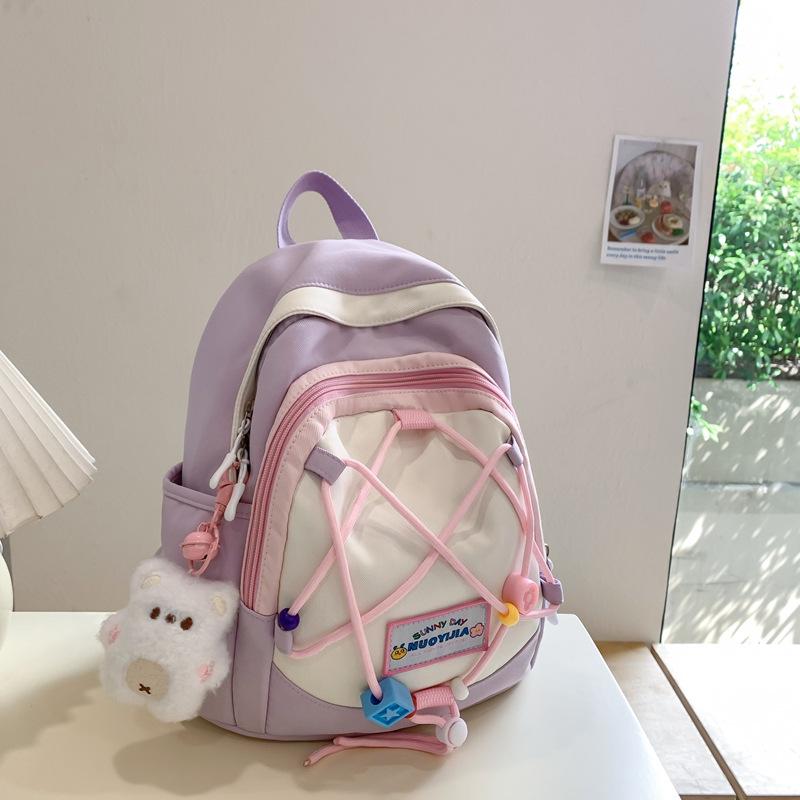 College Style Contrast Small Schoolbag Japanese Ins Cute Little Fresh Niche Mini Mori Girl Backpack Backpack