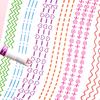 6PCS Decorative Curves Pattern Pens For Scrapbooking Calligraphy Multicolor Highlighters Comfortable Grip for Study