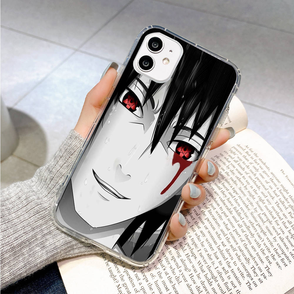 

Чохол для Samsung A04 A14 A23 A34 A54 M23 M33 M52 M53 Realme 10 9 C30S C35 C55 VIVO Y02S Y21 Y51 X80 Pro Transparent Cover WI72 Naruto Sasuke Infinix Note 12 VIP індиго