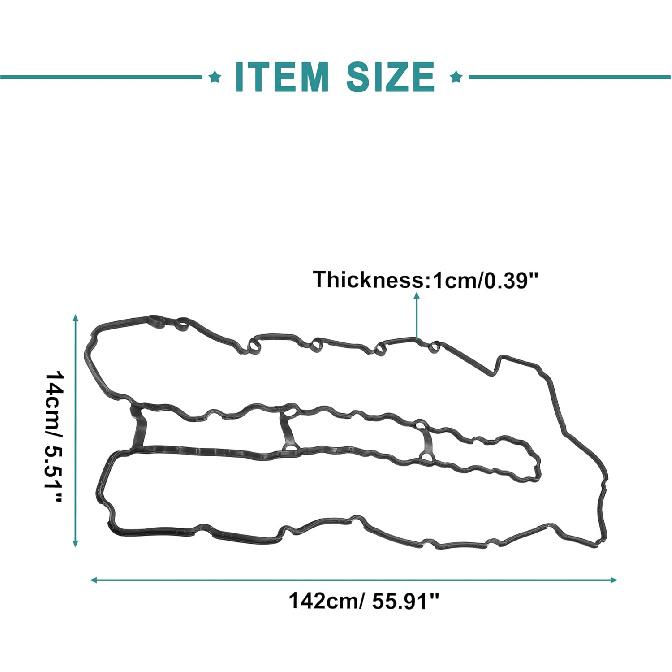 ACROPIX Engine Valve Cover Gasket Valve Cover Gasket Seal Fit for BMW 335i - Pack of 1 Black