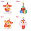 God Of Wealth Plush Toy Set With Magnetic Stickers For Cultural Decor