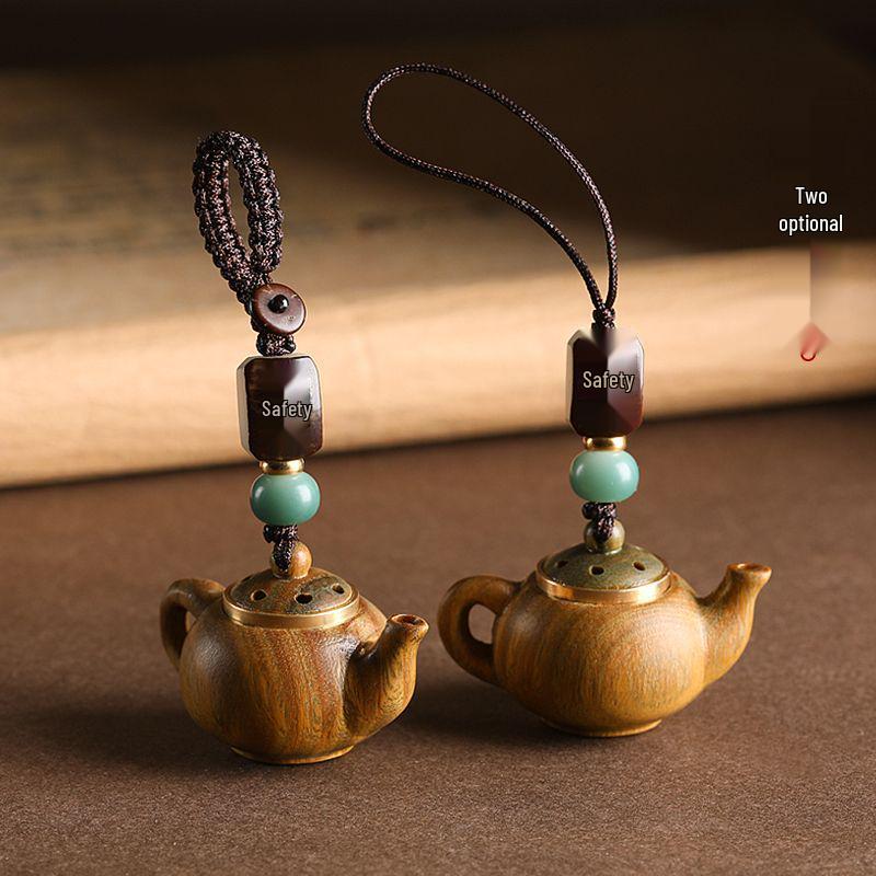 Green Sandalwood Teapot Keychain & Phone Charm