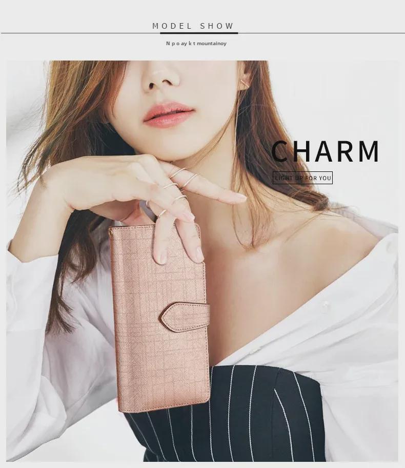 Women's 2024 Luxury Two-Layer Cowhide Long Clutch Wallet