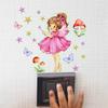 Cartoon Cute Mushroom Little Girl Stars Butterfly Glow-In-The-Dark Stickers Switch Stickers Decorative Wall Stickers