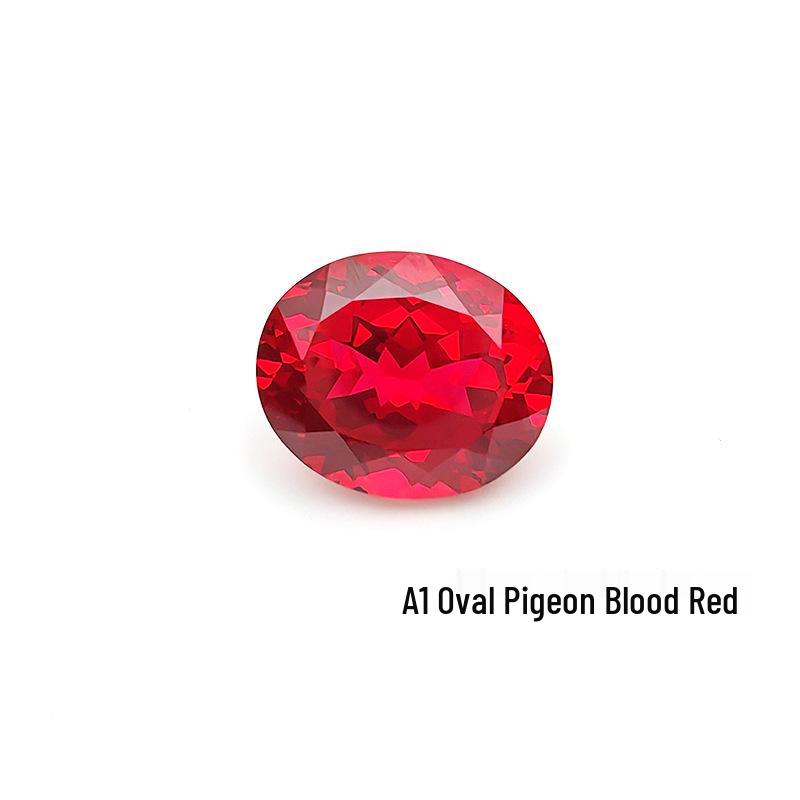 Aocai Baoshi Cultivated Pigeon Blood Red Ruby Oval Loose Stone, Egg-shaped, 2*3-15*20mm, Jewelry Main Stone Oval 2*3mm ~0.09ct