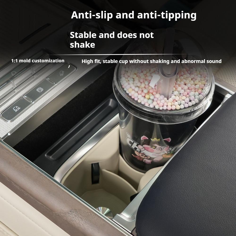 Fit For ZEEKR 9X 2025 Car Specialized Center Console Cup Mat Silicone Anti Slip Pad Dustproof Anti Scratch Interior Protection