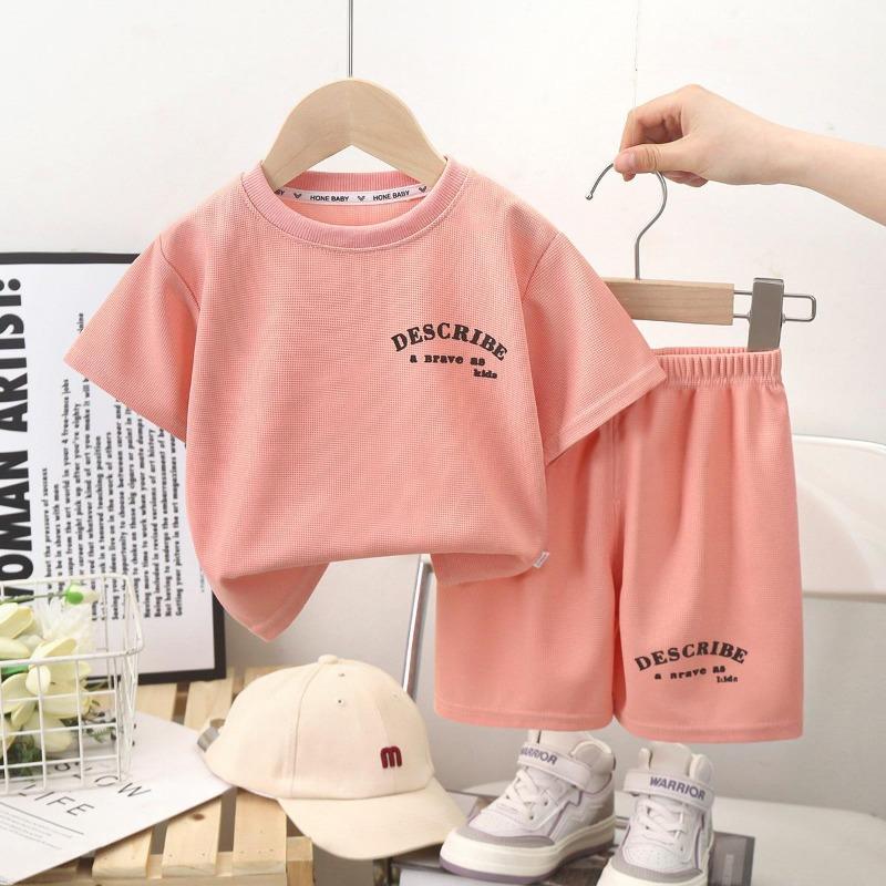Children's Short-sleeved Suits Summer Boys' Clothes Girls' Shorts Clothing  T-shirts Baby Summer Clothes Children's Clothing