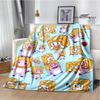 Lankybox Foxy Boxy cute Printed blanket picnic blanket Flannel Warm blanket Soft Cozy Blanket Home travel blanket Birthday Gift