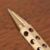 Portable Brass Pen Retro Bolt Action Ballpoint Pen Medium Point 1.0mm Smooth Writing Signature Pen