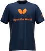 Table Tennis LunaSeam Size 47810 Short-Sleeve T-Shirt, T-Shirt, Moisture-Wicking, Quick-Drying, Stretchable, Unisex, Navy, L,