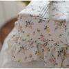 Rose Flower Home Living Rectangle Premium Cotton Tissue Box Cover with Lace, Well-Stitched House Decoration Refill Holder, Facial Paper Dispenser for