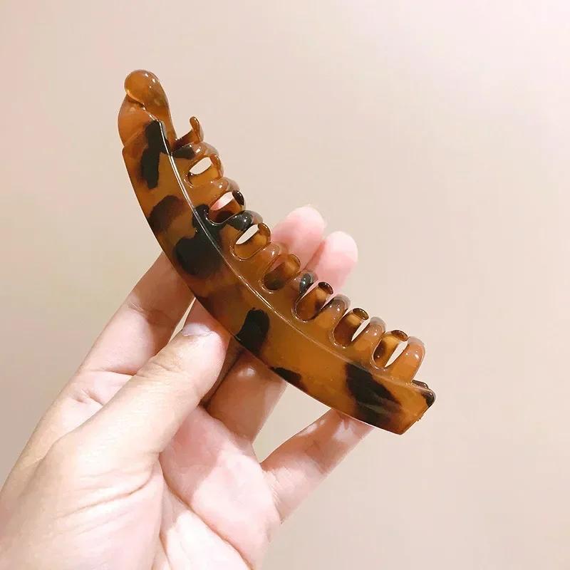 Leopard Pferdeschwanz-Klammer Bananen-Haarspange Einfache Rutschfeste Haarklammern für Frauen Mädchen Pferdeschwanzhalter Haarnadel Haarspangen Accessoires