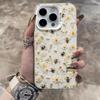 Capa Floral para iPhone com Abelhas para 13, 14, 15 Pro Max, 16 Pro e 17