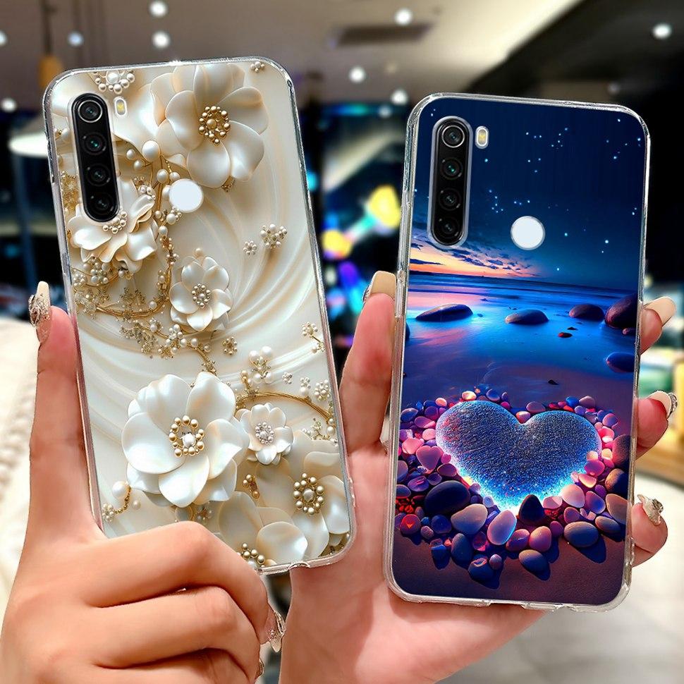 6,3" Silikonowe Etui Dla Xiaomi Redmi Note 8 Miękkie TPU Z Uroczy Wzorem Pokrowiec Etui Dla Redmi Note 8 Note8 Ochronna Obudowa Zderzak