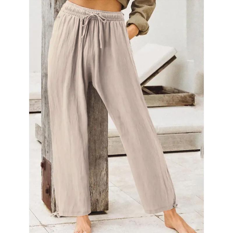 Women's Trousers, Summer Casual Trousers, Women's Plain Home Trousers
