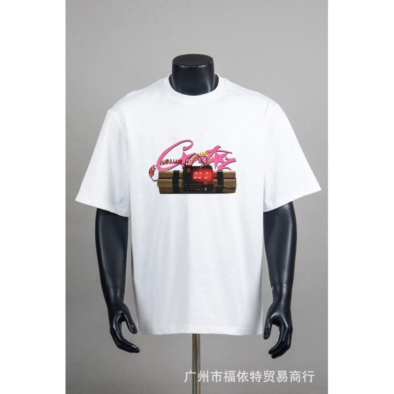 Corteiz Alcatraz Vintage Print T-Shirt Herren Damen Streetwear Lockerer Schnitt Kurzarm Tee