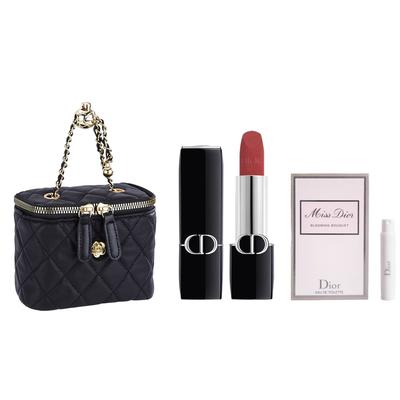 Rouge à lèvres 720 velours tenue formelle + Parfum léger pour femme Sweetheart fleuri échantillon + mini sac à bandoulière