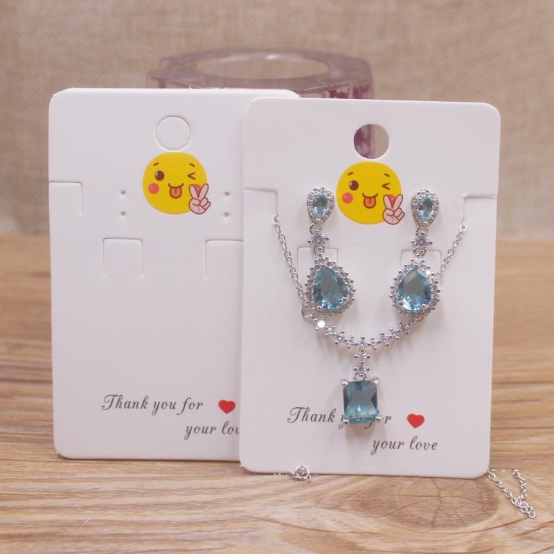 Hot sale 50Pcs Multi-Style Jewelry set package Card 6*9cm Flower/ marbling design necklace earring pendant package card