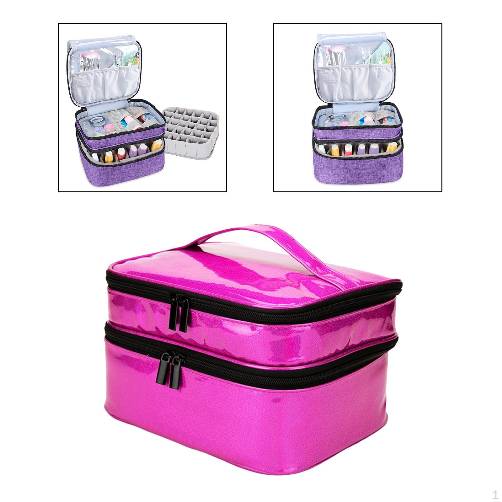 

Organizer PU Leather 30 Grids Box for Art Tool Rose Red