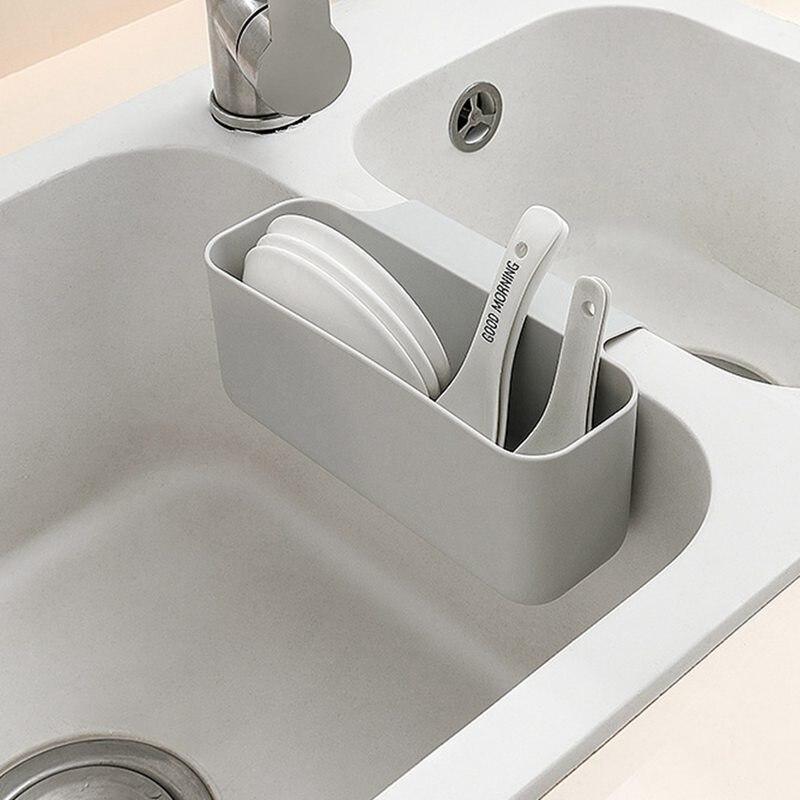 Kitchen Sink Hanging Drain Basket Sink Kitchen Waste Storage Basket Multi-function Sink Rack Hanging Basket