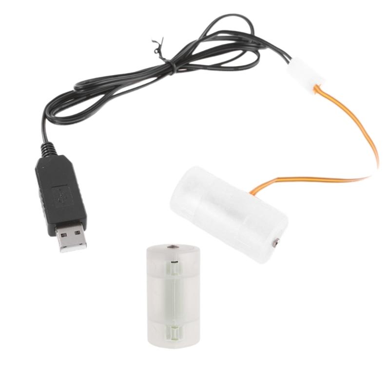 

USB 3V LR14 C Battery Eliminators Power Supply Adapter Replace 2Pc 1.5V C Batteries for Thermostat Table Lamp LED Light 1