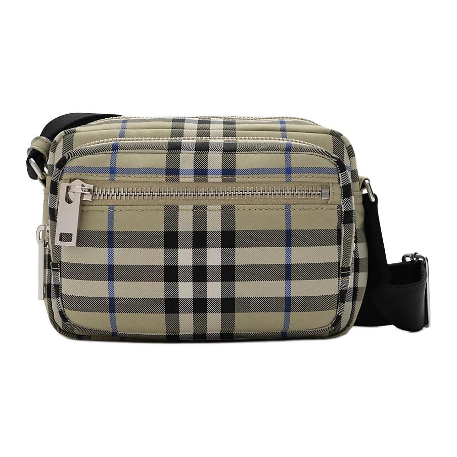 

Burberry Zipper Closure Check Woven Polyester And Polyurethane Crossbody Bag Men bags Moss-Green 81203641 Shopping Bag Set(Basic Set+Shopping Bag)